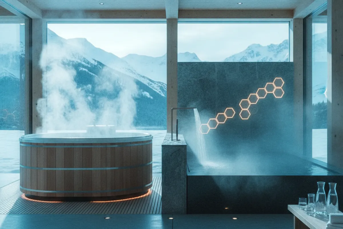 Calendrier de progression pour le bain froid sur 8 semaines avec thermomètre
