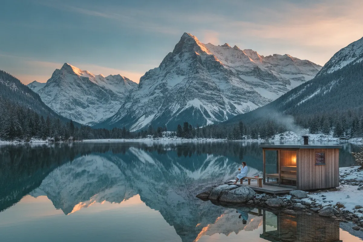 Lac alpin suisse aux eaux froides cristallines pour la baignade froide