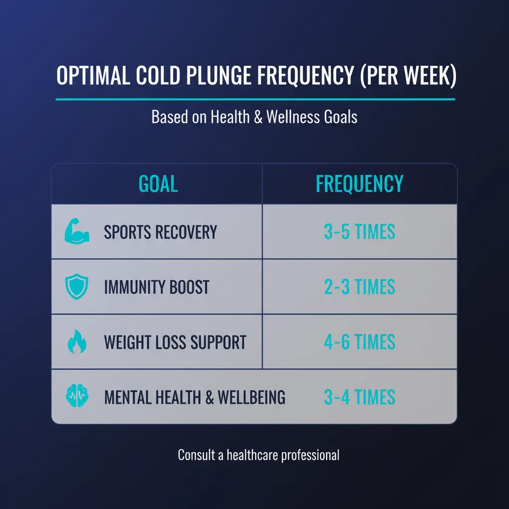 Tableau fréquence optimale bain froid selon objectif sportif et bien-être